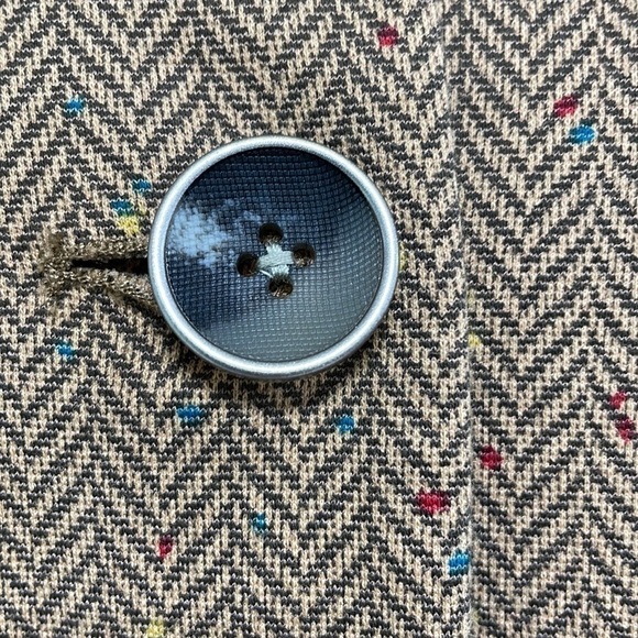 Cabi Penny Blazer Herringbone Brown Tan Bows Pockets Size Medium 3170 - Picture 11 of 17